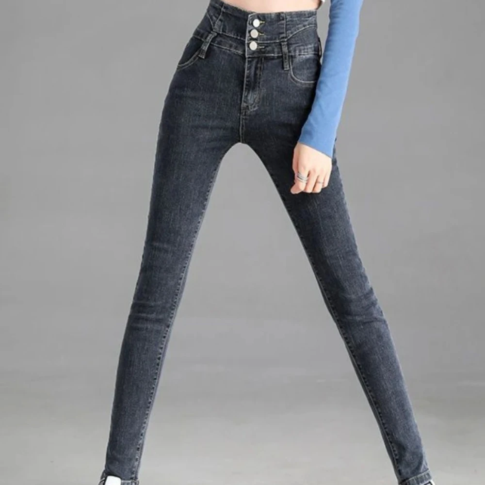 Fashion New Spring Women's Tight High Stretch Skinny Jeans women High Waist Slim Denim Pencil Pants Fashion Cowboy Trousers