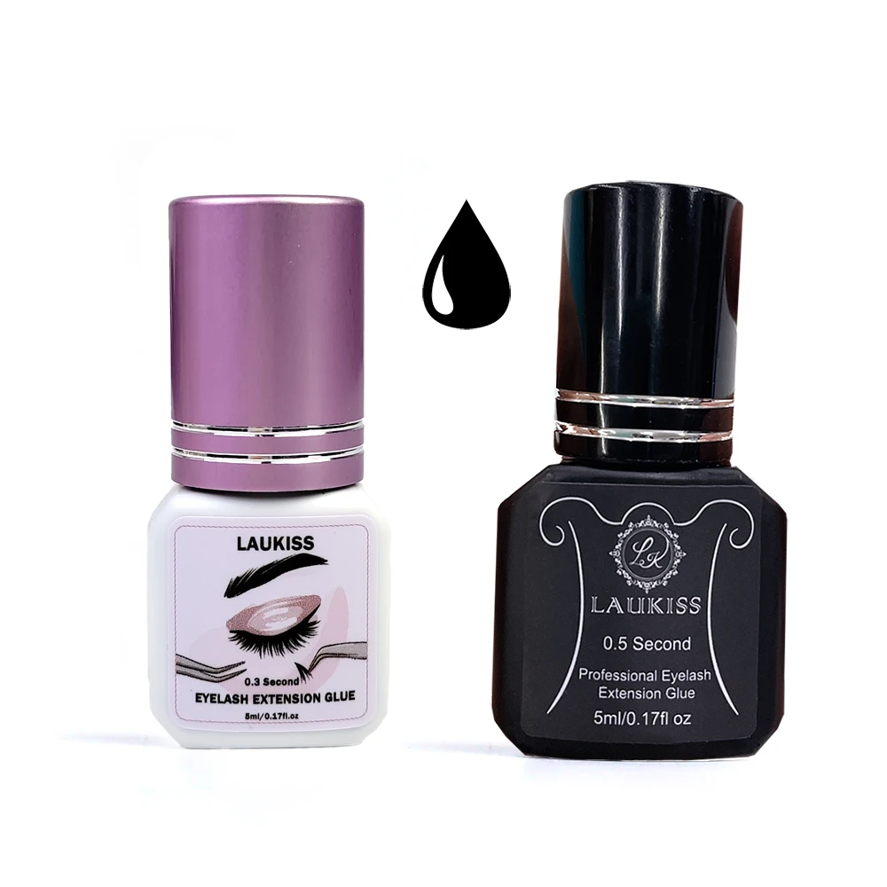 Eyelash Glue Professional 5ml 0.3S 0.5S Eyelash Glue Fast Drying Strong False Eye Lash Extension Glue Hold Long Lasting Adhesive Lash