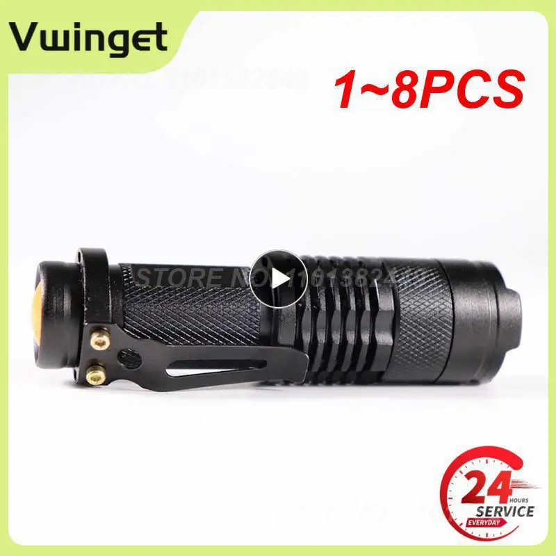 

1-8 шт., водонепроницаемый фонарик с 3 режимами освещения