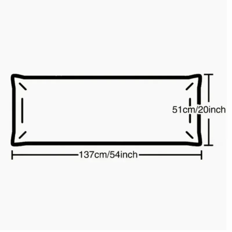 1pc Luxurious Satin Pillowcase for Hair and Skin Care Soft, Silky, Long Body Pillow Cover for Bedroom,Hotel, and Home Decor 4