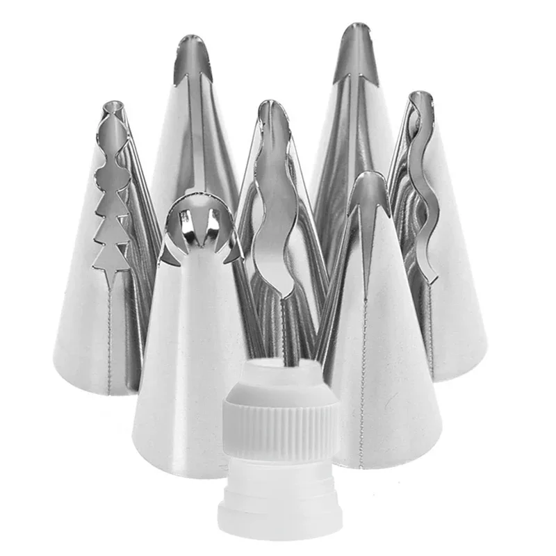 Description Picture 2 of item8pcs/set Wedding Russian Nozzles Pastry Puff Skirt Icing Piping Nozzles Pastry Decorating Tips Cake Cupcake Decorator Tool
