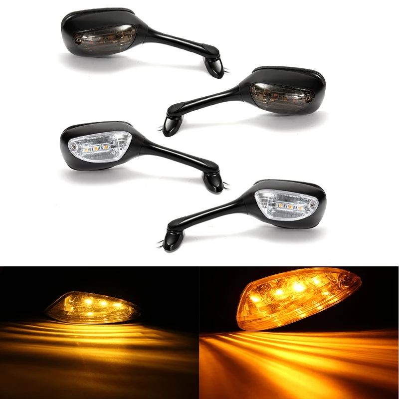 

GSXR 600 GSXR 750 2006 2007 2008 2009 2010-2012 GSXR 1000 2005-2008 Motorcycle Rearview Side Mirrors LED Turn Signals for Suzuki