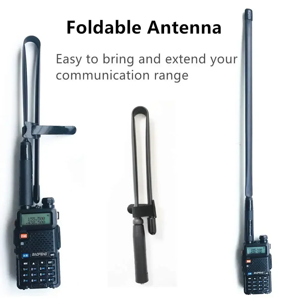 Radtel Dual Band Walkie Talkie Antenna 134-176/400-520MHz Antenna tattica per RT-490 RT-470X RT-470 RT-830 RT-890 IP68 RT-68 - immagine 3