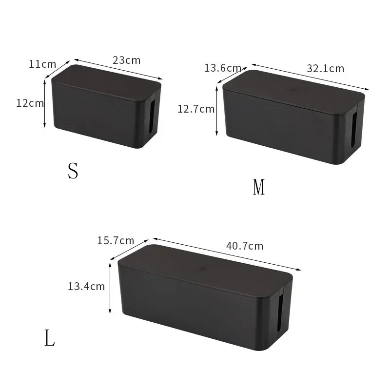 Cable Management Box Desktop Power Strip Storage Box Dustproof Socket Storage Home Wire Case Wire Management Cable Organizer