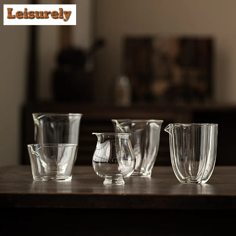 High Borosilicate Glass Tea Pitcher Creative Pour Tea Sharing Pot Cha Hai Dispenser Justice Cup Fair Mug Tea Services Supplies