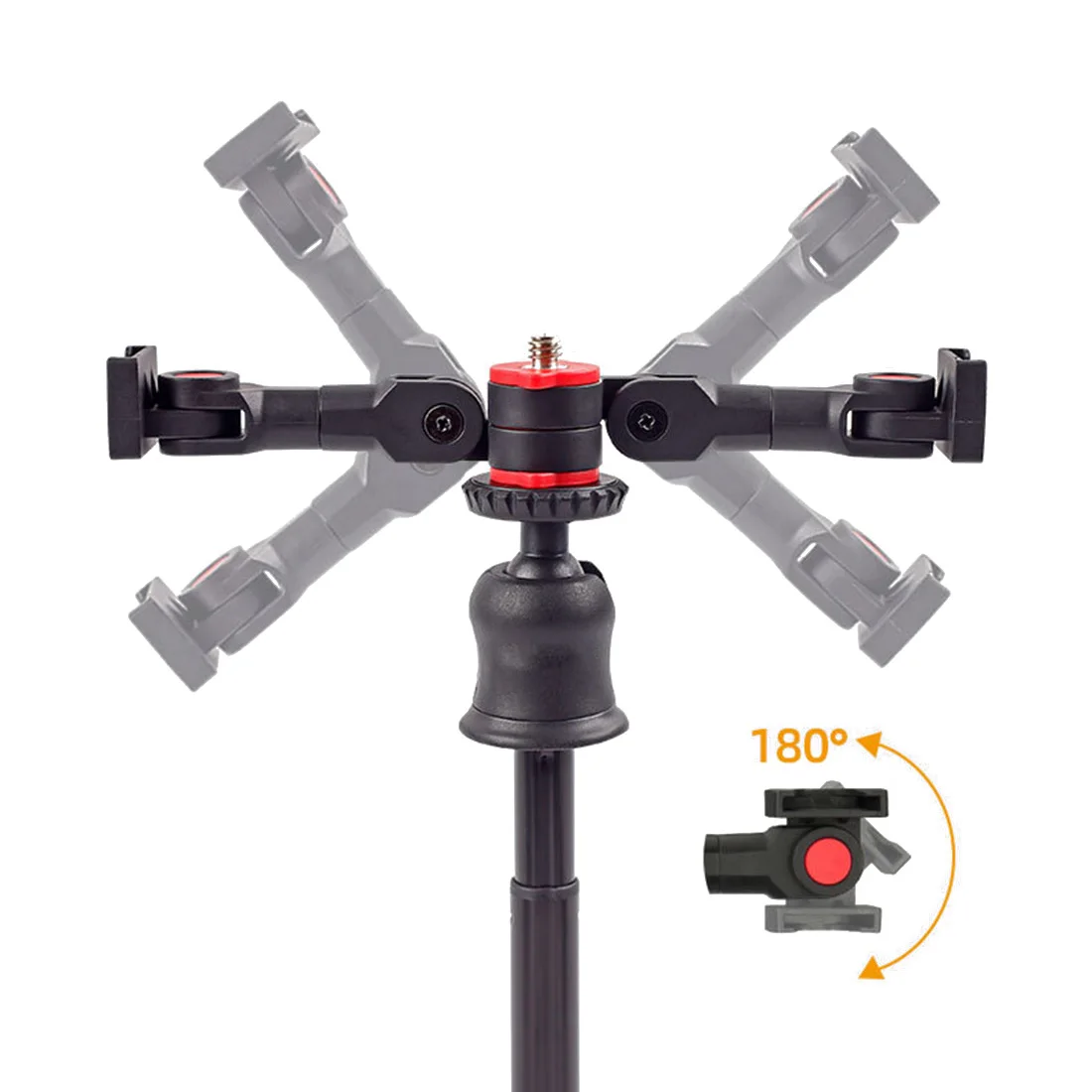 Double Cold Hot Shoe Adapter Mount Extension Holder Video Bracket for Canon for