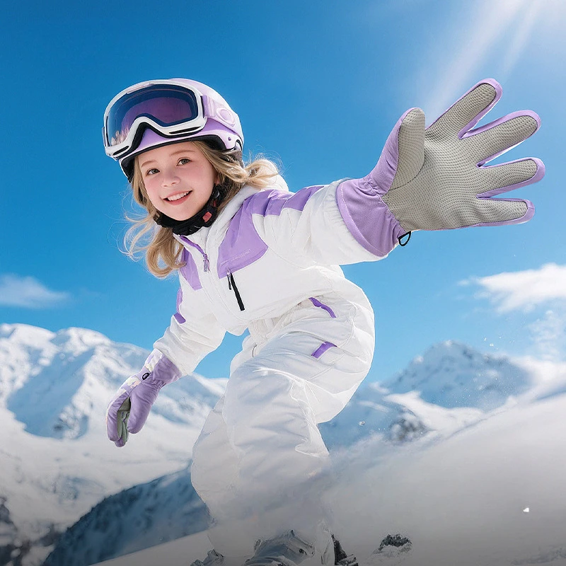 Ski Gloves Riding Winter Women Men Children Warm Water-proof Thickened Windproof Mountaineering Touch Screen Students