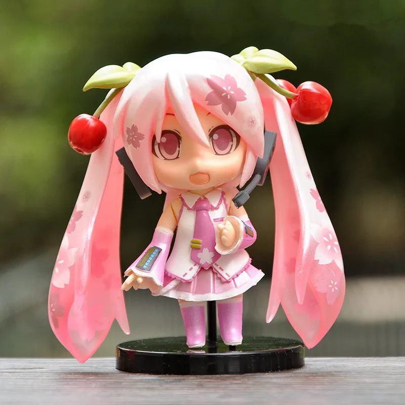 Heiß begehrte neue Hatsune Miku Anime-Figur, rosa Sakura, sitzende Pose, PVC-Actionfigur, Modellspielzeug, Dekoration, Sammlerstück, Geschenk – Detail 7