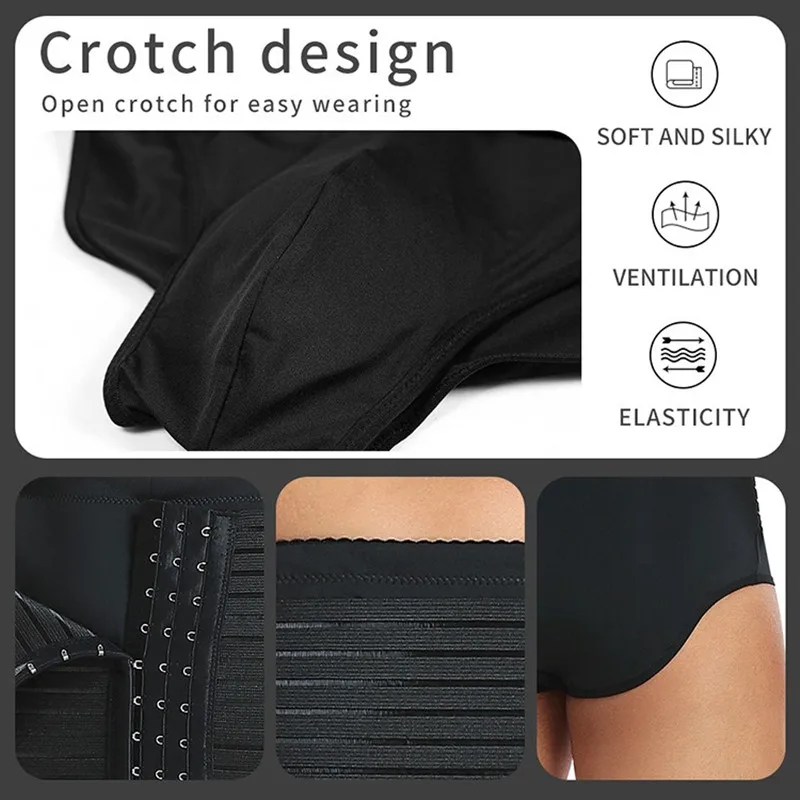 Plus Size Men's Waist Trainer Body Shaper Buckle High Waist Reductive Girdle Man Slimming Shapewear Abdominal Binder Briefs 5XL