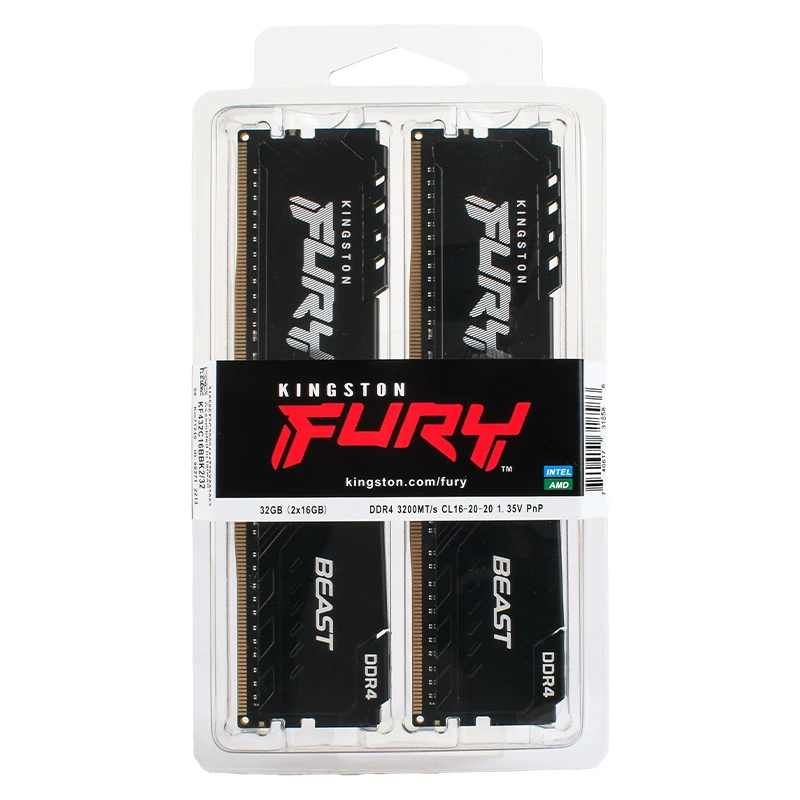 Kingston FURY Beast 32GB (2 x 16GB) 288-Pin PC RAM DDR4 3200