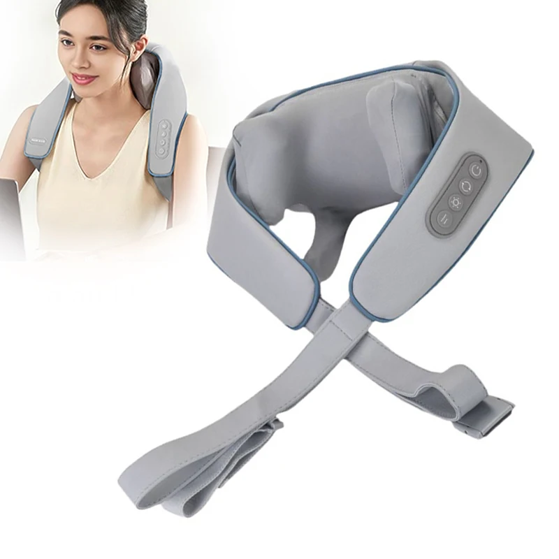 5D Electric Shiatsu Neck Massage Shawl Electro Thermal Car Home U Shape Shiatsu Kneading Relieve Cervical Back Shoulder Massager