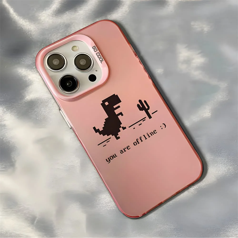 Playful Dinosaur Design Phone Case – No Internet Rex