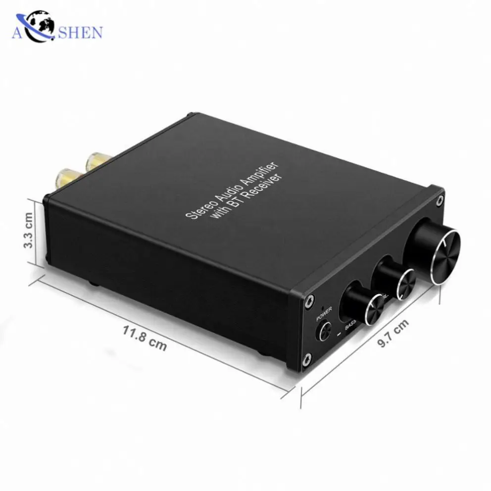 

Aoshen AS-016 100W*2 Mini Bookshelf Speaker Class D Digital BT Stereo Audio Amplifier Receiver Professioanl Power Amp