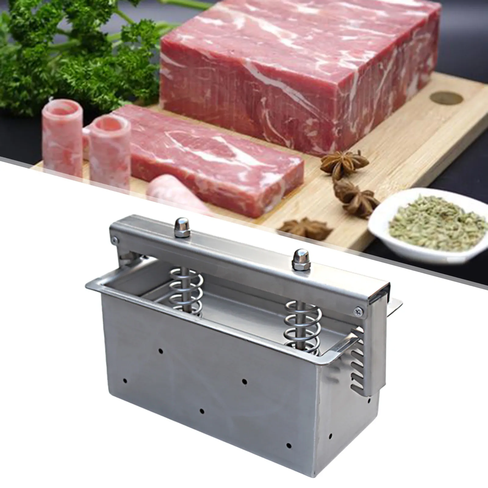 Meats Press Tool Ham Meat Pressing Mould Box for Sandwich Meat Bacon Cooker Ham Press Maker Kitchen Cooking Stainless Steel