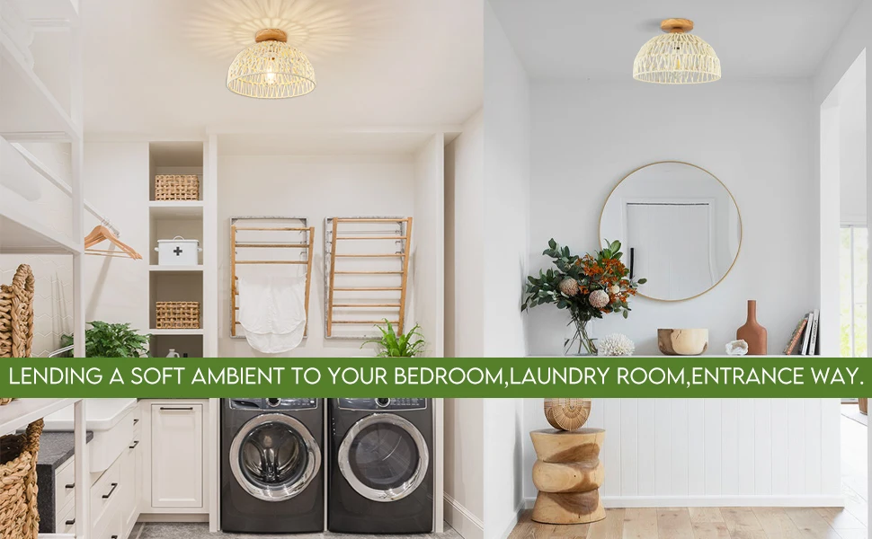 rattan chandelier