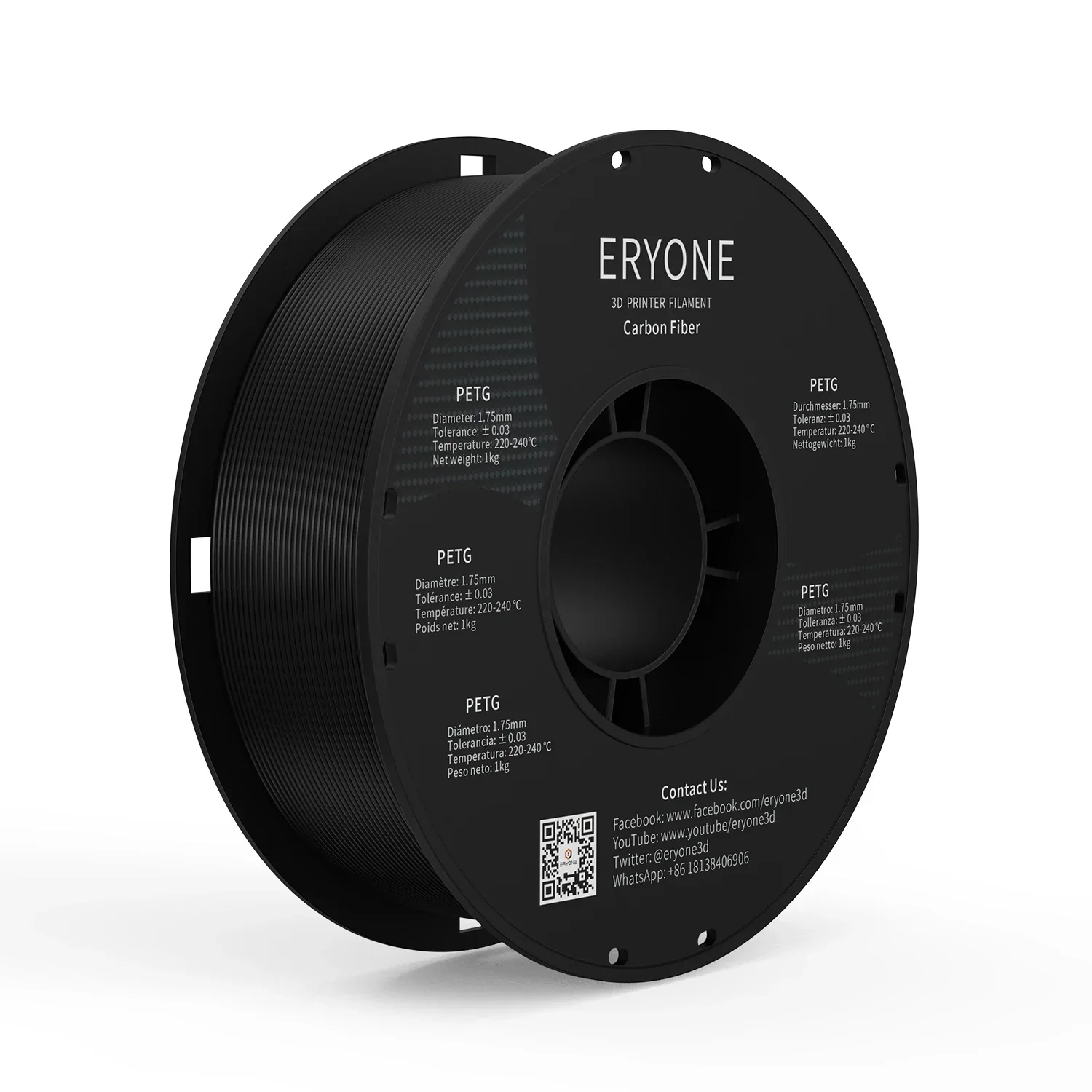 ERYONE 3KG ABS Filament 1,75mm, Hohe Zähigkeit Hitzebeständig, Langlebig Stoßfest für 3D-Druck 1kg Spule – Detail 7