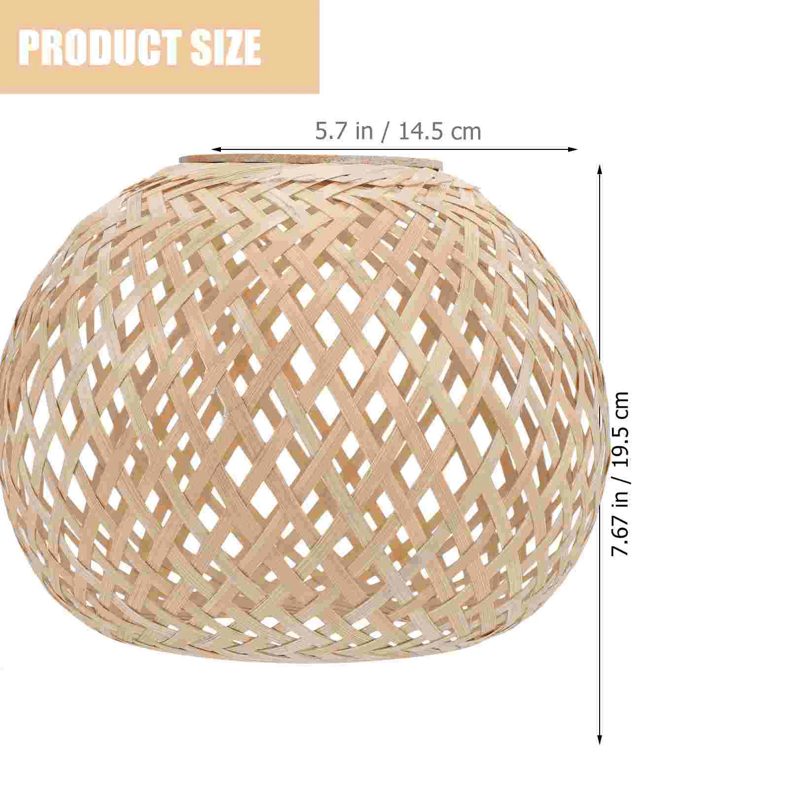 

Bamboo Lampshade Household Woven Pendant Light Ceiling Cover Lampshades Decor Boho