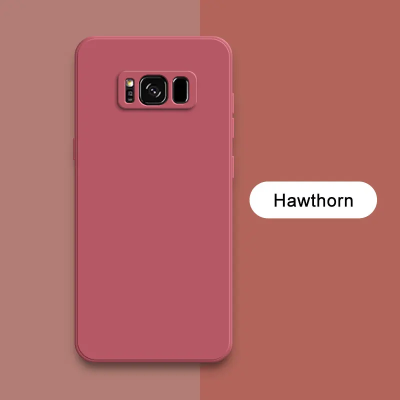 thumbnail image 1 of Square Liquid Silicone Phone Case for Samsung Galaxy S8 Plus Soft Camera Protective Shockproof Back Cover SamsungS8 S8Plus Funda, 1 of 5