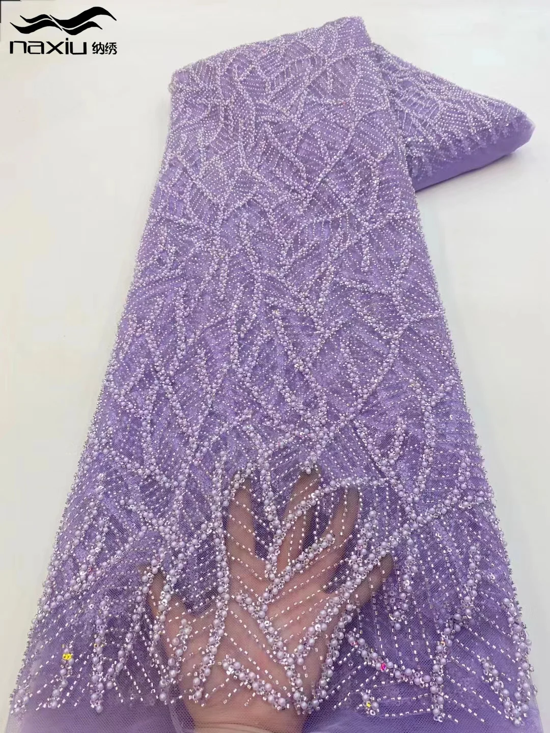 

Роскошные Блестки Madison, тяжелые бусины, кружевная ткань, высокое качество, сетчатая вышивка, французский тюль, нигерийские бусины для платья, 2024