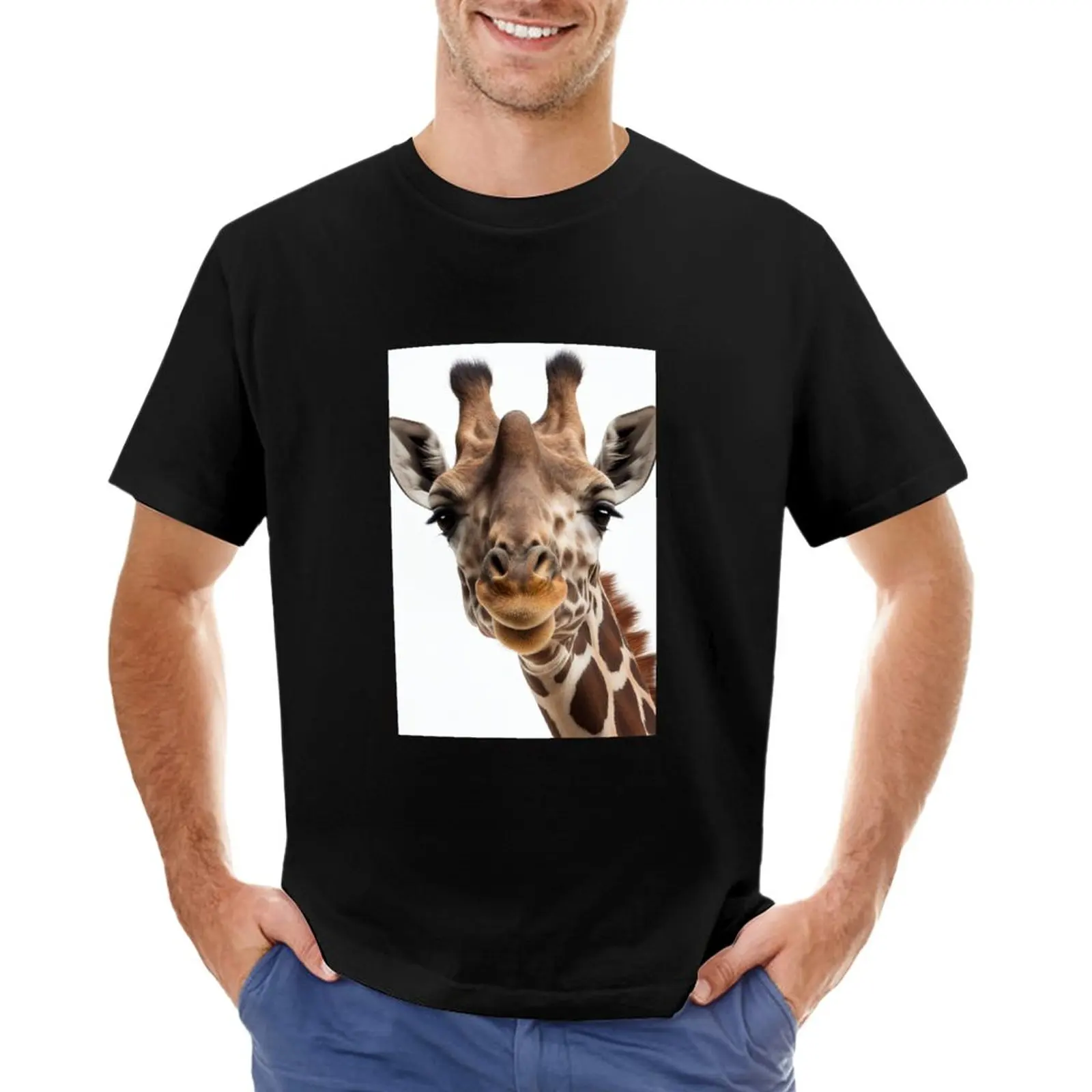 

Giraffe's head T-Shirt funny t shirts sweat shirts, men