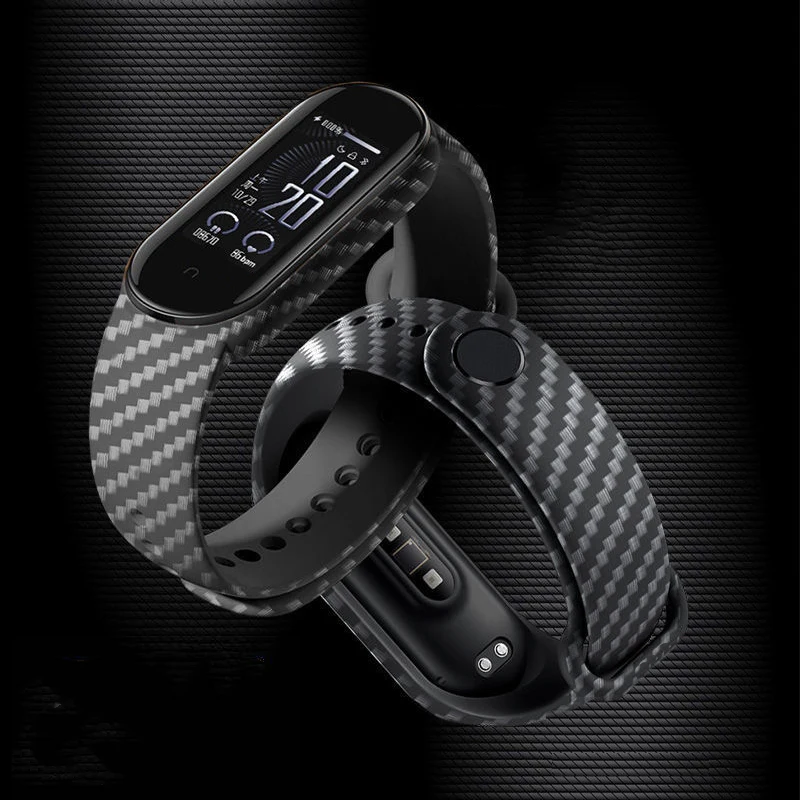 Ремешок из углеродного волокна для Mi Band 6 5 4 3