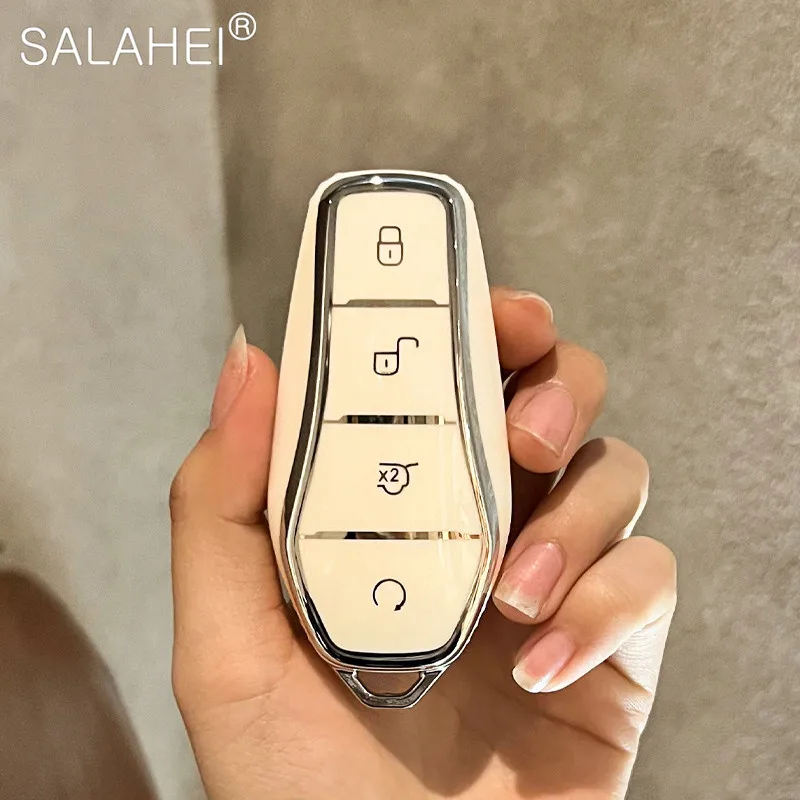 

Full Cover Soft TPU Car Key Case For BYD Song PRO Han EV Max Tang DM 2018 Qin PLUS 4 Buttons Protection Auto Styling Accessories