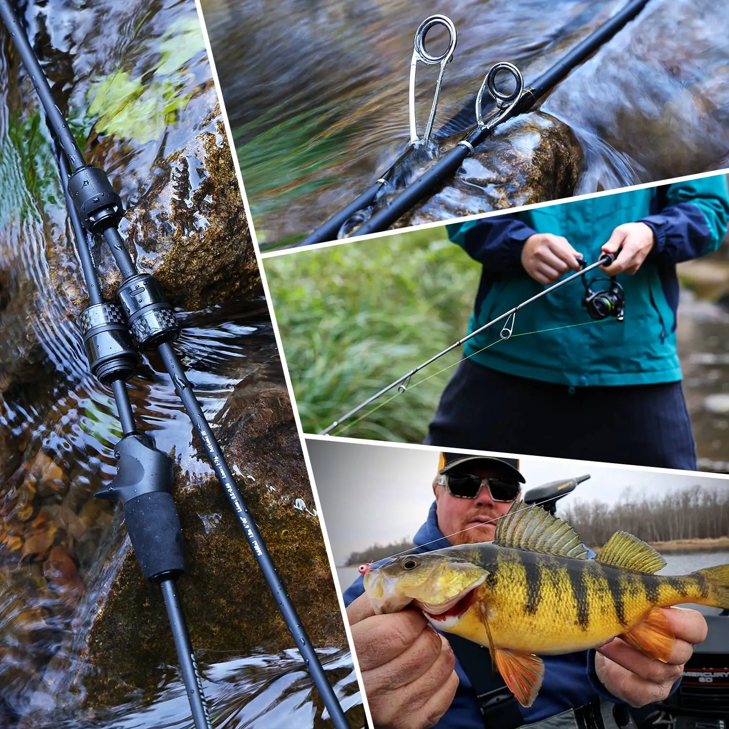 Sougayilang Spinning/Casting Angelrute Vollcarbon Ultra Light+High Sensitivity Solid Rod 1-7g Lure Wt. Bach zum Wildfischen – Detail 13