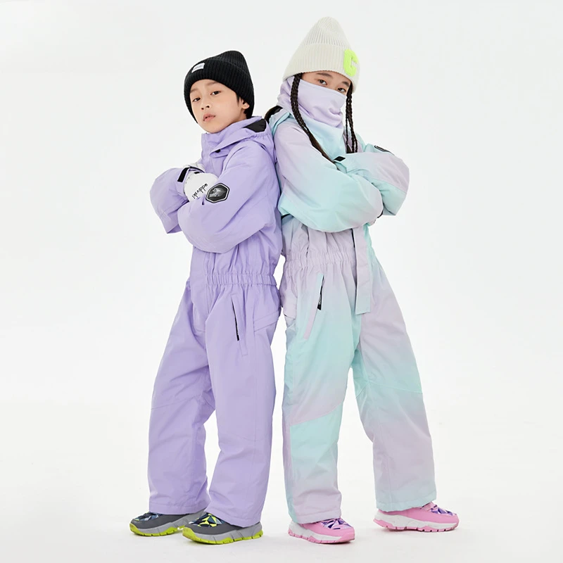 

Children Snowboarding Sets Specialist Outdoor Veneer Skiing Jumpsuit Equipment Warm Thickened Conjoined Clothing Windproof