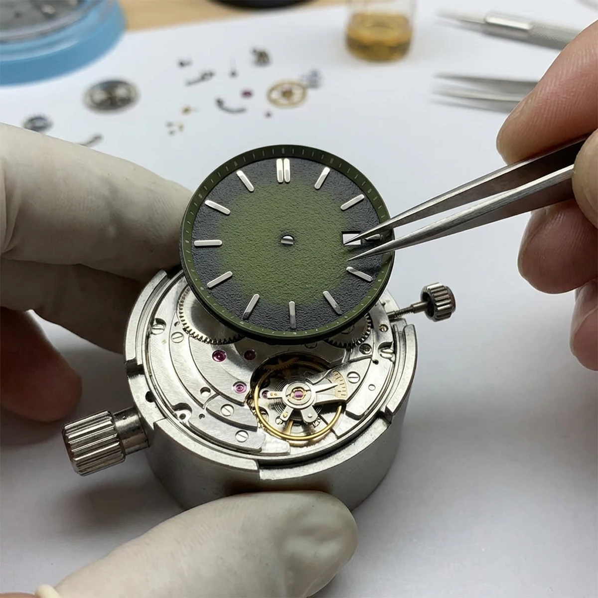 35mm Diameter Date Watch Dial - NO Luminous, Sterile Design, For Watch Crafting & Repairs