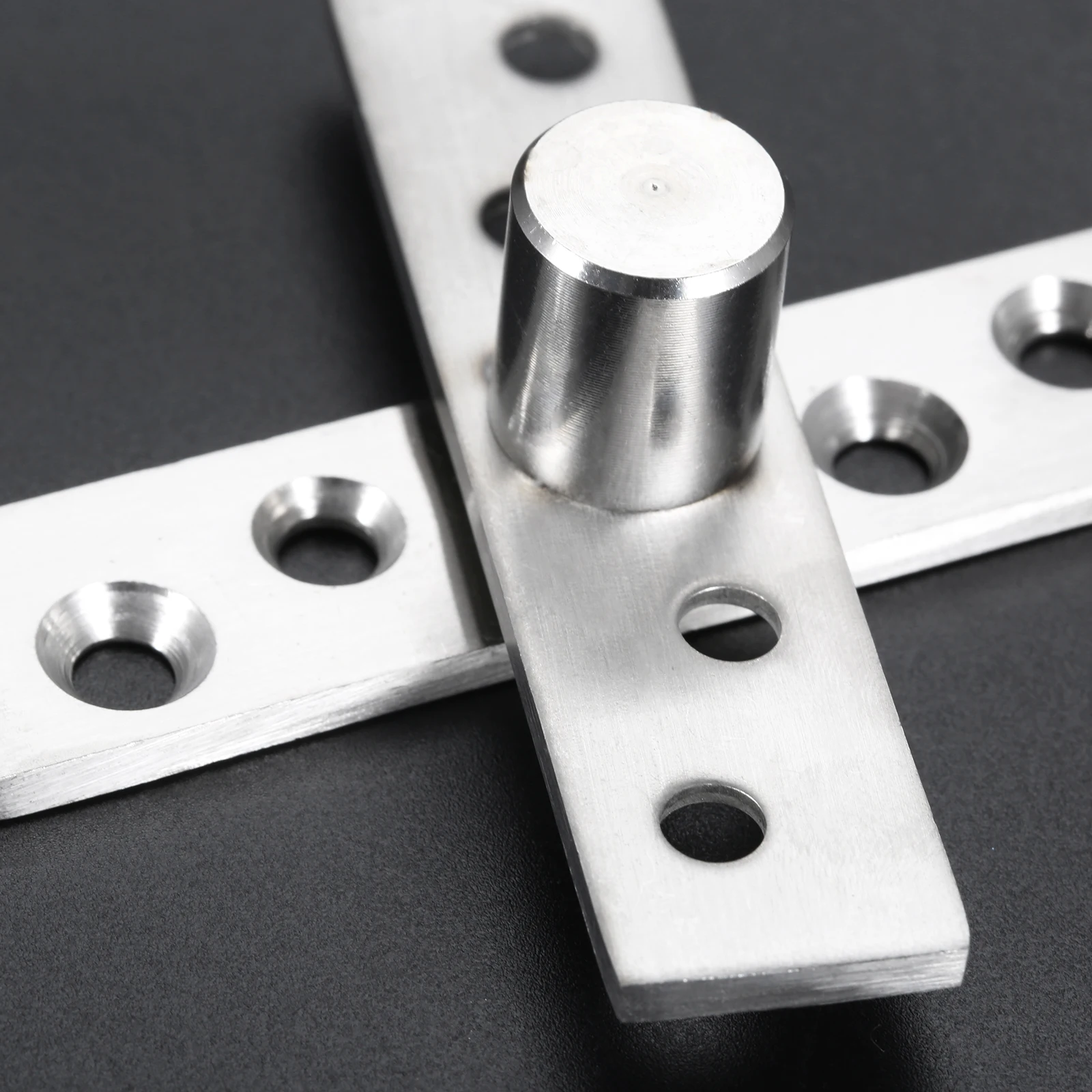 1 Set 360 Degree Rotating Door Pivot Hinge Up and Down Location Shaft Hidden Doors Hinges 73/95mm Stainless Steel Silver