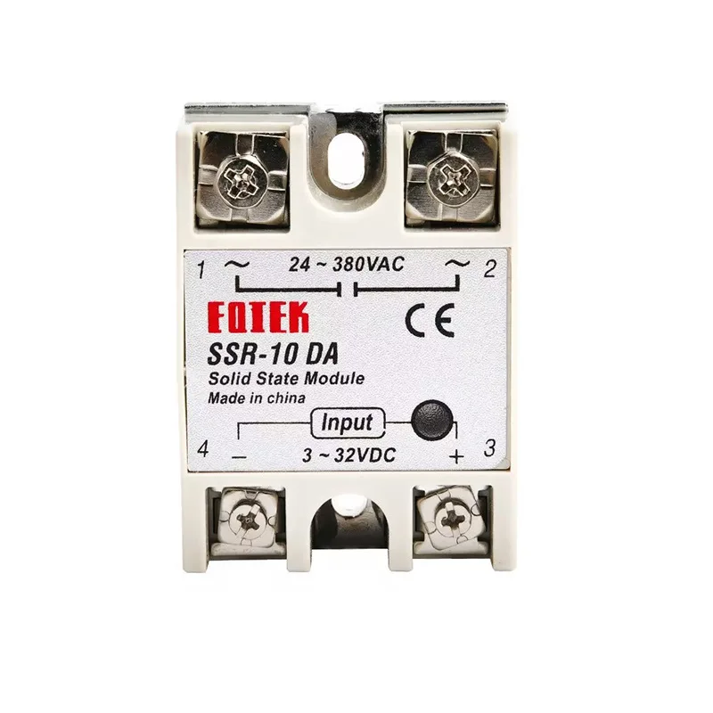 Relay Module SSR-10DA SSR-25DA SSR-40DA 10A 25A 40A Solid State 3-32V Input DC 24-380V AC Output