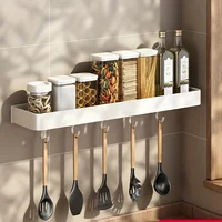 Kitchen rack spices pepper wall-mounted punch-free cabinet storage rack 1