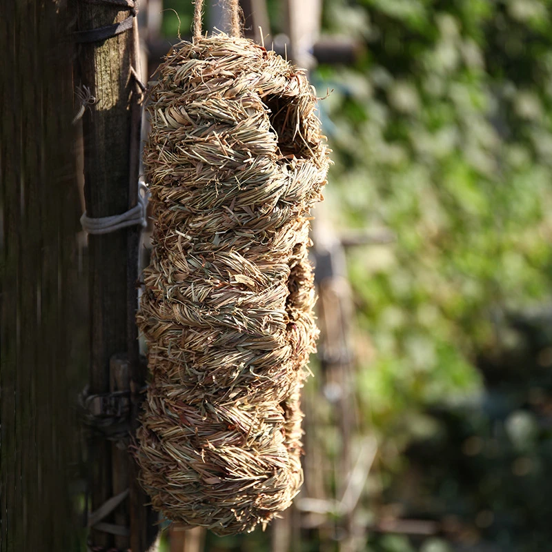 Bird house bird cage bird sleeping bed pet sleeping bed outdoor decorative weaved hanging parrot nest houses eggs cage