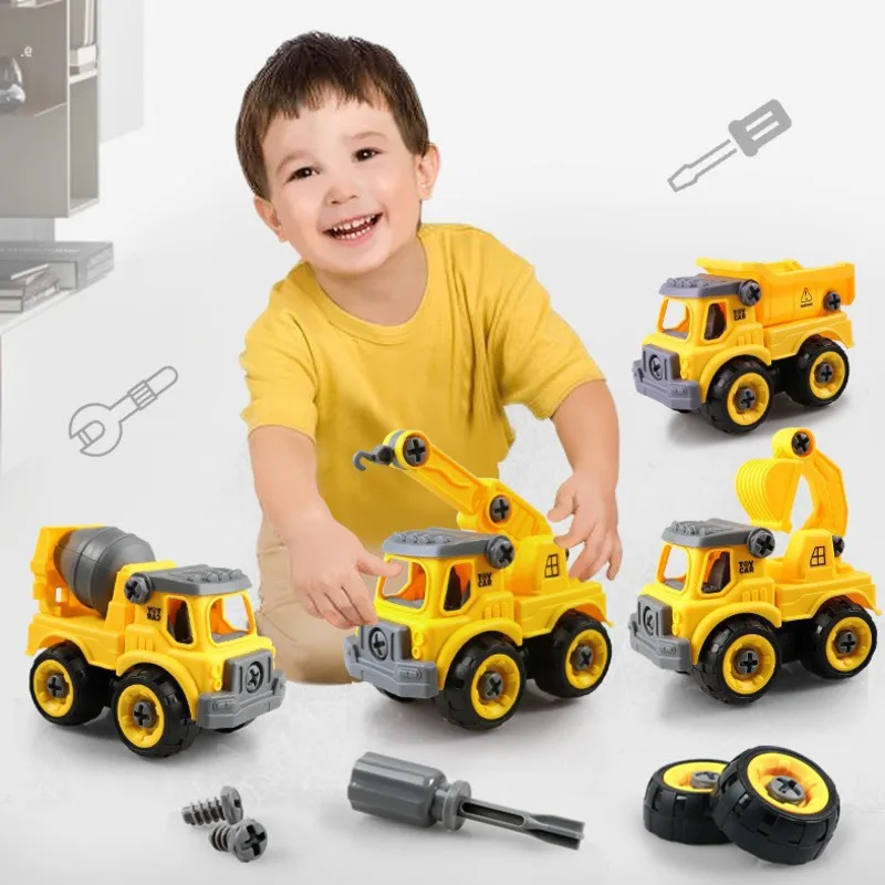 DIY Disassembly Engineering Car Building Block Educational Children