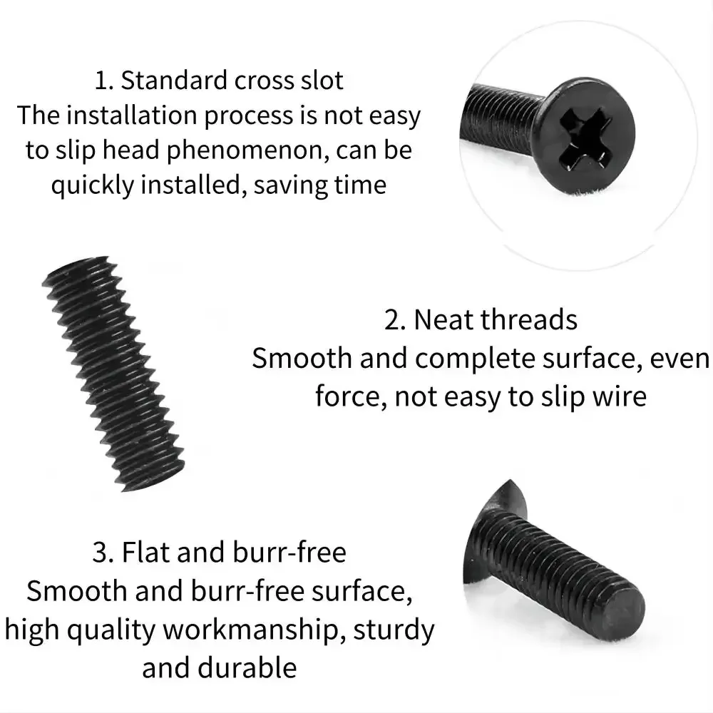 Mini Micro Cross Phillips Flat Countersunk Head Screw Bolts 10/20/50pcs M1.2 M1.4 M1.6 M2 M2.5 M3 M3.5 M4 M5