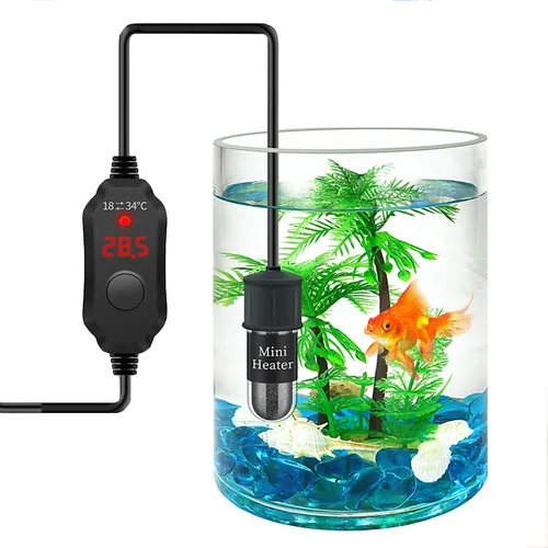 미니 수족관 가열 막대, 어항 히터, 수중 온도 조절기, USB 충전, 온도 조절 가능, 18-34 °C 6
