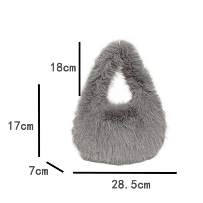 Temperament Plush Underarm Bag Fashion Women's Tote Bag Versatile Handbag Shoulder Bags Suitable for Daily Work, Party, Date Use