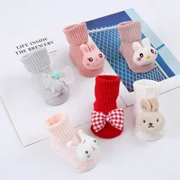 1 Pair Spring Autumn Baby Socks Cute Cartoon Animal Boy Girl Anti Slip Socks Infant Newborn Soft Cotton Floor Sock Shoes 5