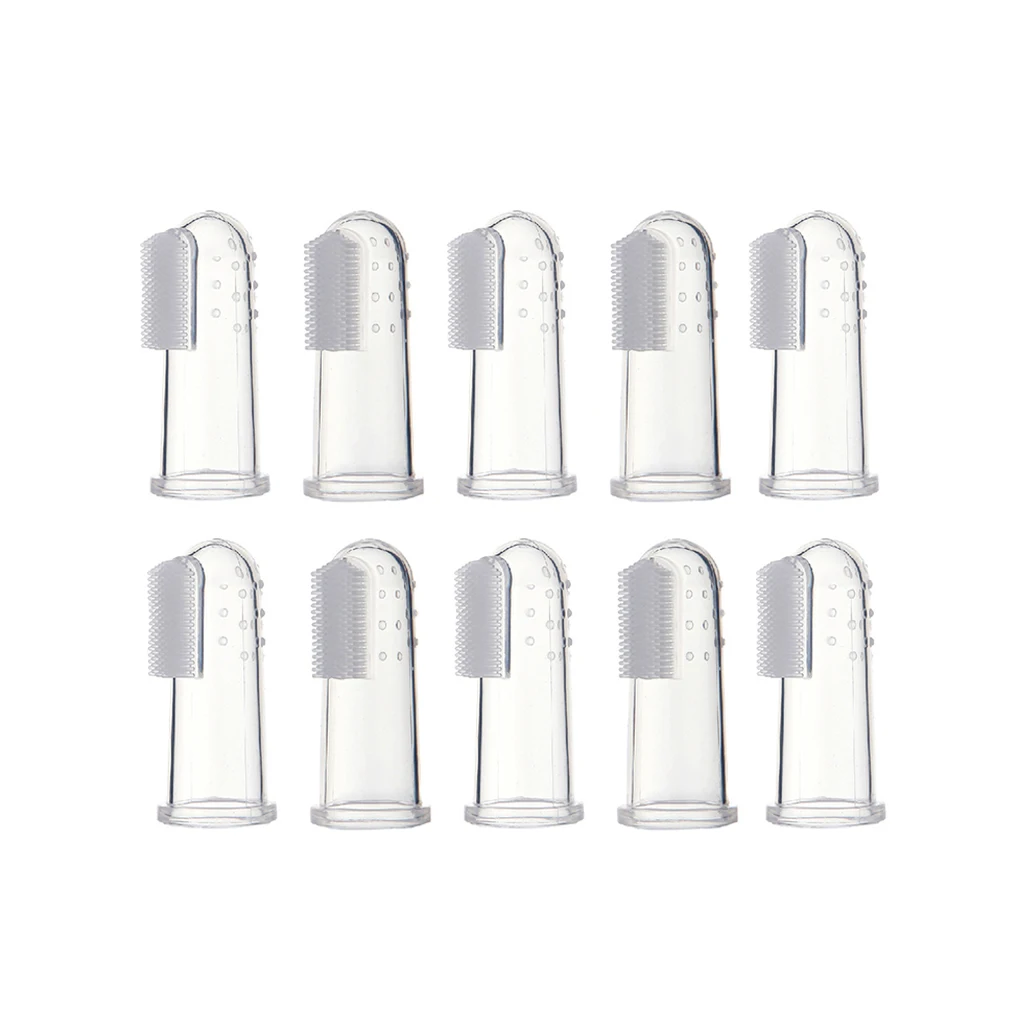 Baby Infant Teeth Brush Thumb Cover Silicone Coated Tongue Gums Massager Finger Tooth Brush Cleaner Kids 10pcs baby toothbrush,baby teeth cleaning tool