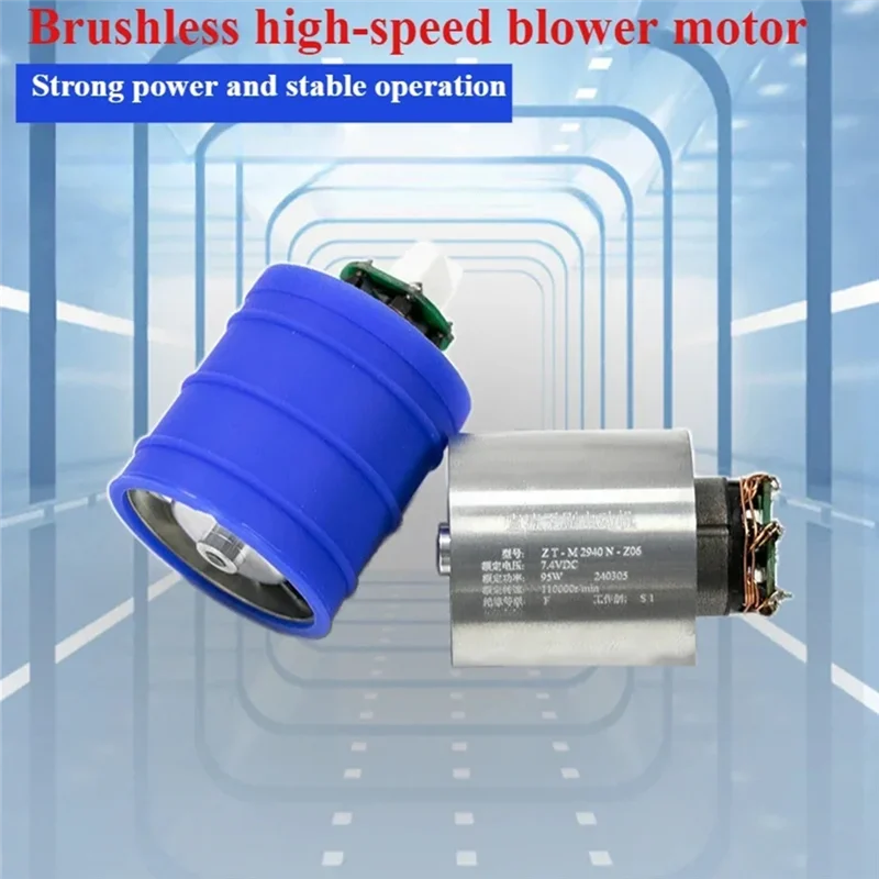 Motor sem escovas 7.4V 80000 rpm para secador de cabelo turbo