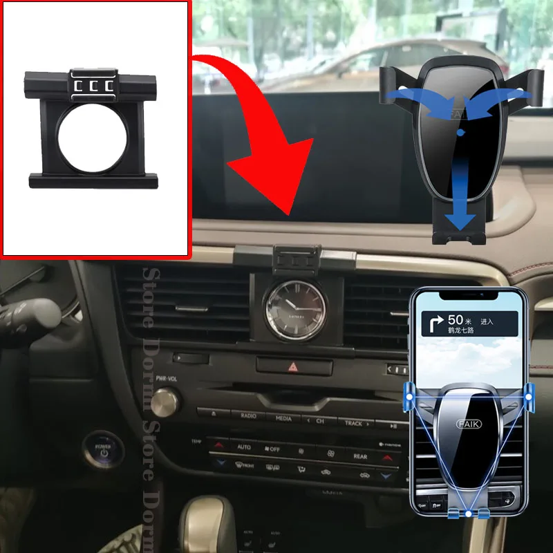 Car Mobile Phone Holder For Lexus RX 350 L 450h AL20 2016~2022 360