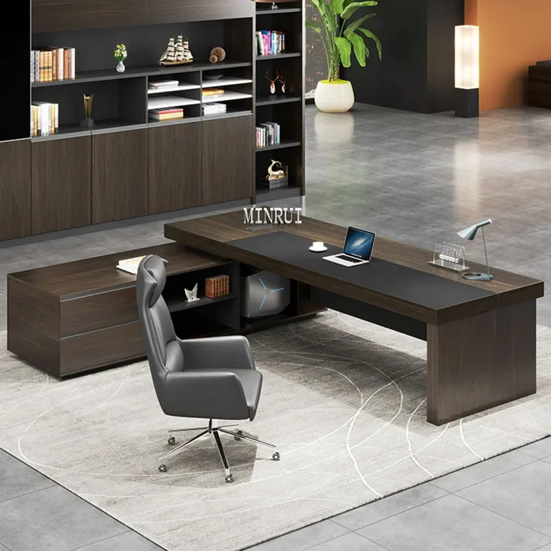 Corner Work Office Desk Reception Bureau Study Computer Gaming Office Desk L Shaped Scrivania Con Cassetti Luxury Furniture