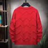 Plus Size Fashion Men Winter Knitted Sweaters Outwear Casual Sweaters O-Neck Pullovers Male Loose Pullovers Clothing 7XL 6XL 5XL 5