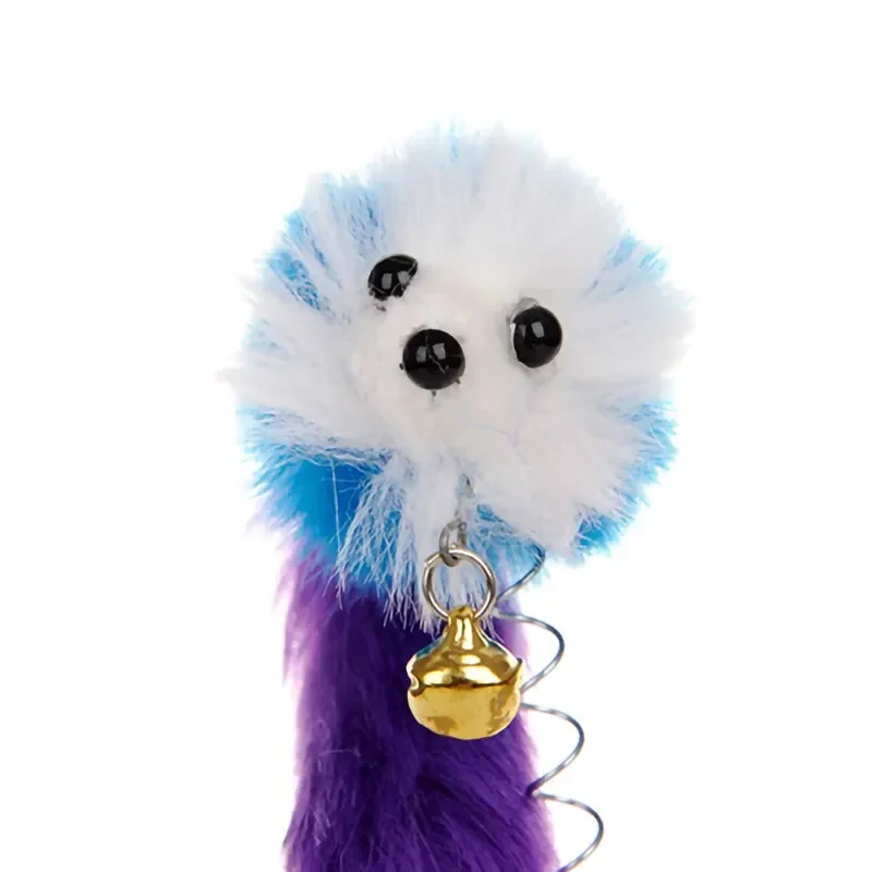 Cartoon Pet Cat Toy Stick Feather Rod Mouse Toy Mini Bell Cat Catcher Teaser Interactive