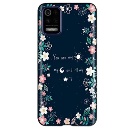 Luxury Butterfly Flower Soft Silicone TPU Phone Case - Elegant Back Cover Design for LG K62 (Lavender)