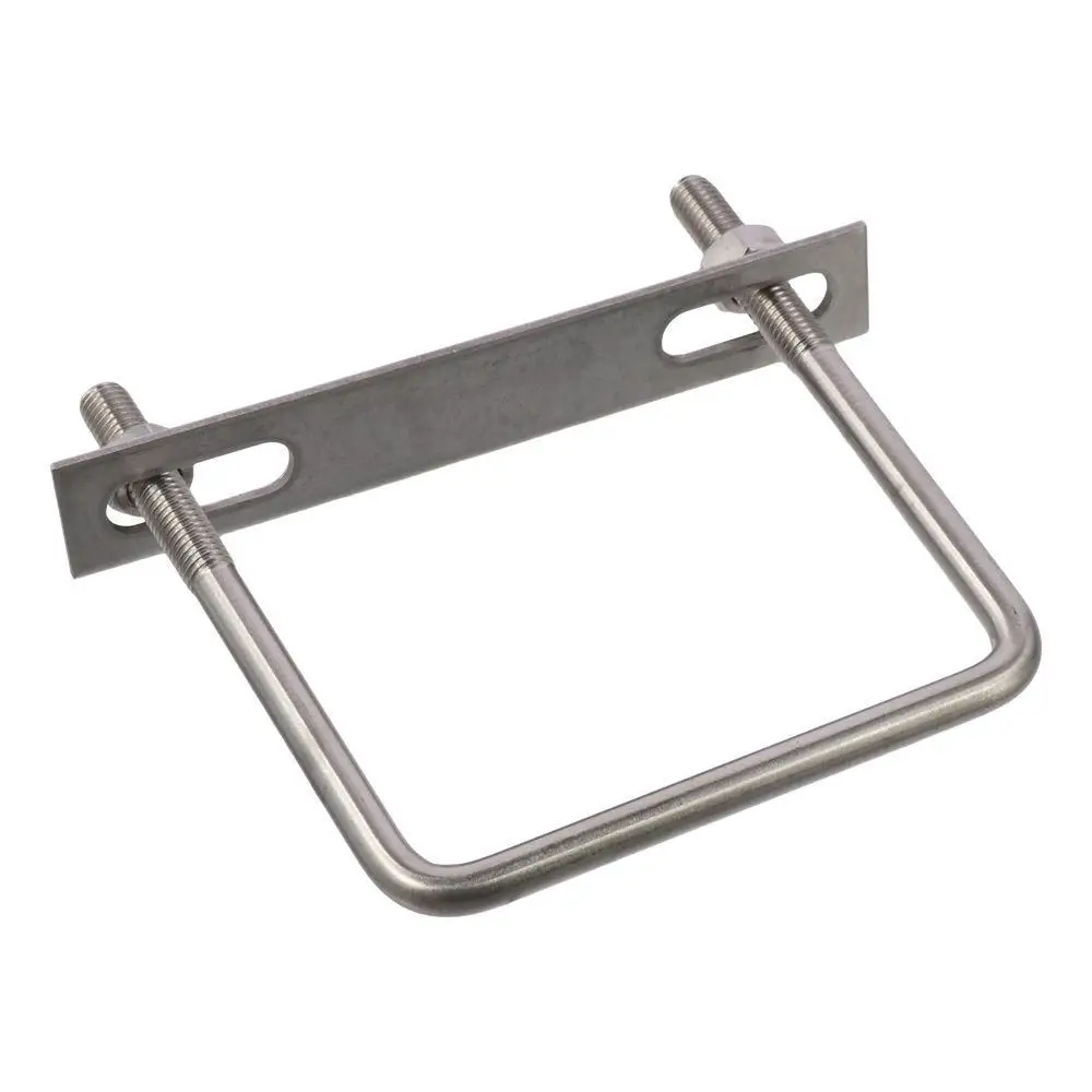 Square U-Bolts,110mm(4.3") Inner Width 135mm Length M10 304 Stainless Steel U Clamp Bolt with Nuts and Plates, for Boat Trailer