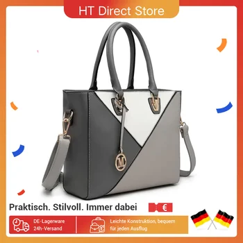 Miss Lulu WOMEN'S Handbag Shoulder bag V Shaped Design Shopper Removable Shoulder belt Synthetic leather