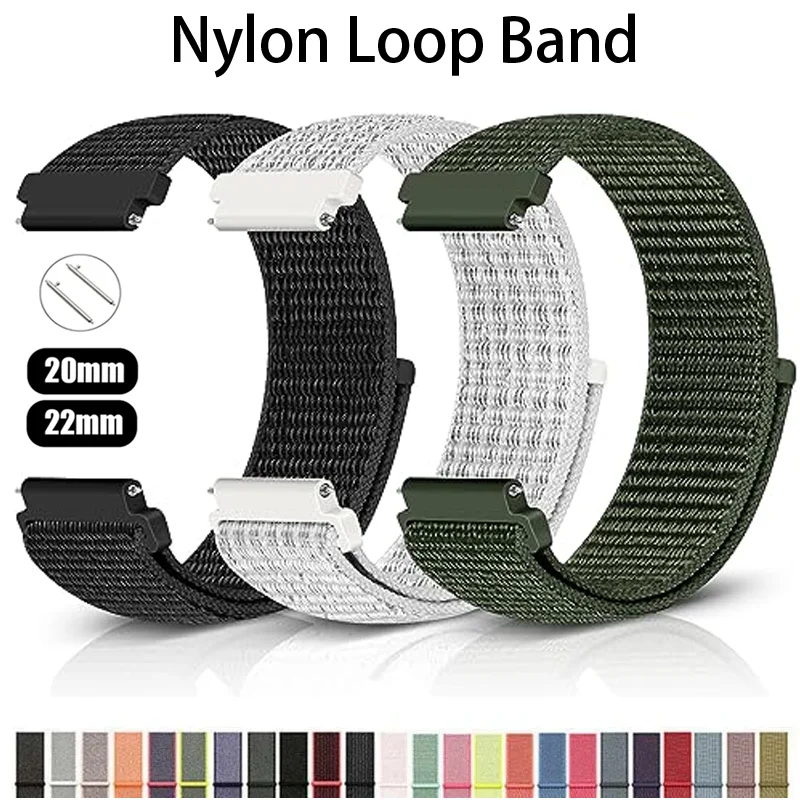 NylonLoopForSamsungGalaxyWatch64classic/5Pro/active2/GearS3FrontierBand20mm/22mmBracelethuaweiwatchgt4straps-AliExpress1511