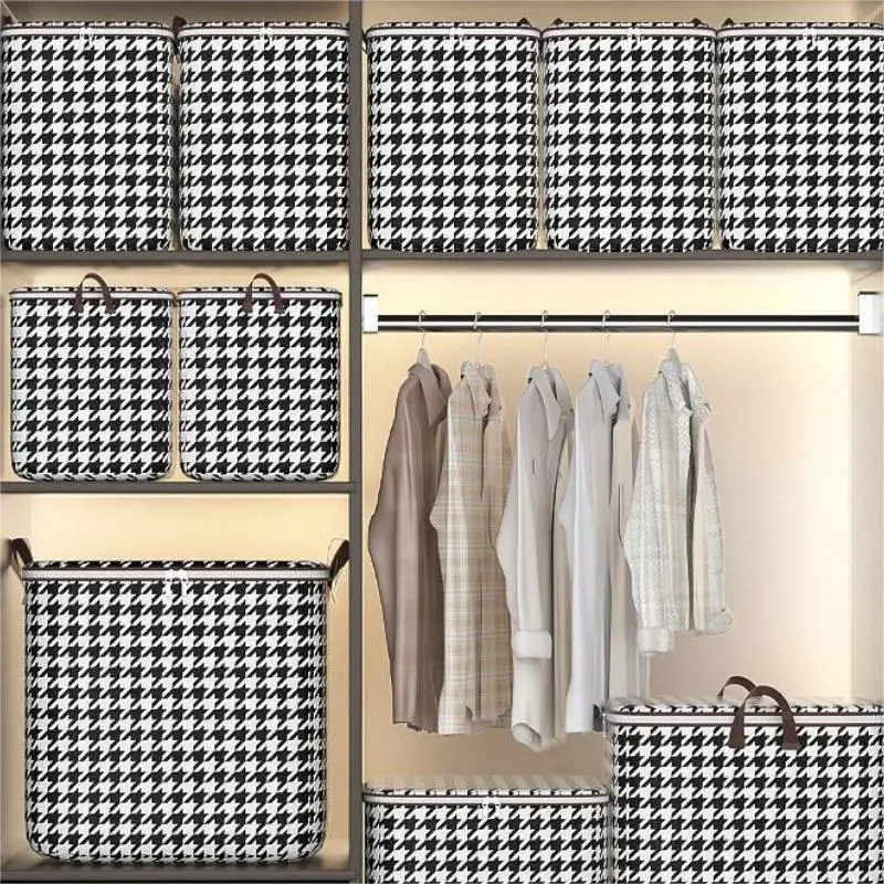 Large Capacity Clothes Storage Bag, Foldable Dustproof Bag, Household Simple Clothes & Quilt Storage Bag 6