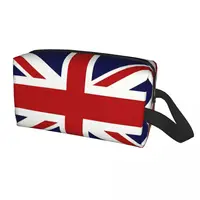 Custom Union Jack Flag Of The UK Toiletry Bag for Women Makeup Cosmetic Organizer Lady Beauty Storage Dopp Kit Case 1